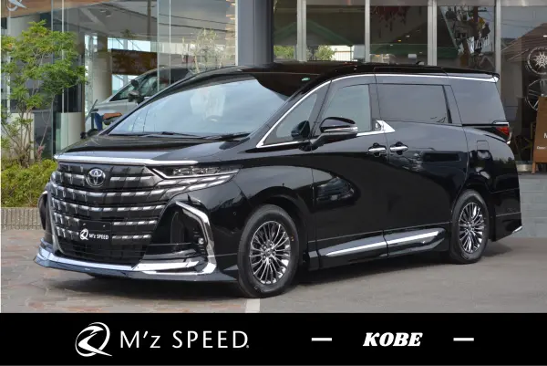 Toyota Alphard Hybrid 2.5 Executive Lounge E-Four 4WD Modellista Aero (F/S/R) Modellista Muffler Sunroof Universal Step CD/DVD LED Headlamps & Fog Lamps Power Back Door Seat Heater & Seat Air Conditioner (Black) — thumbnail 1