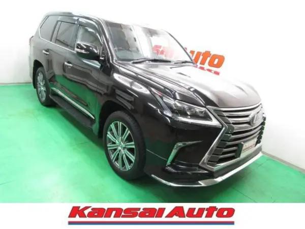Lexus LX570 4WD One Owner Sunroof Genuine SD Navigation A Monitor P Shift P Tailgate Smart Key Auto Retract Leather Seat Seat Heater P Seat Air Seat Steering Heater Cool Box 21 Aluminum (Black)