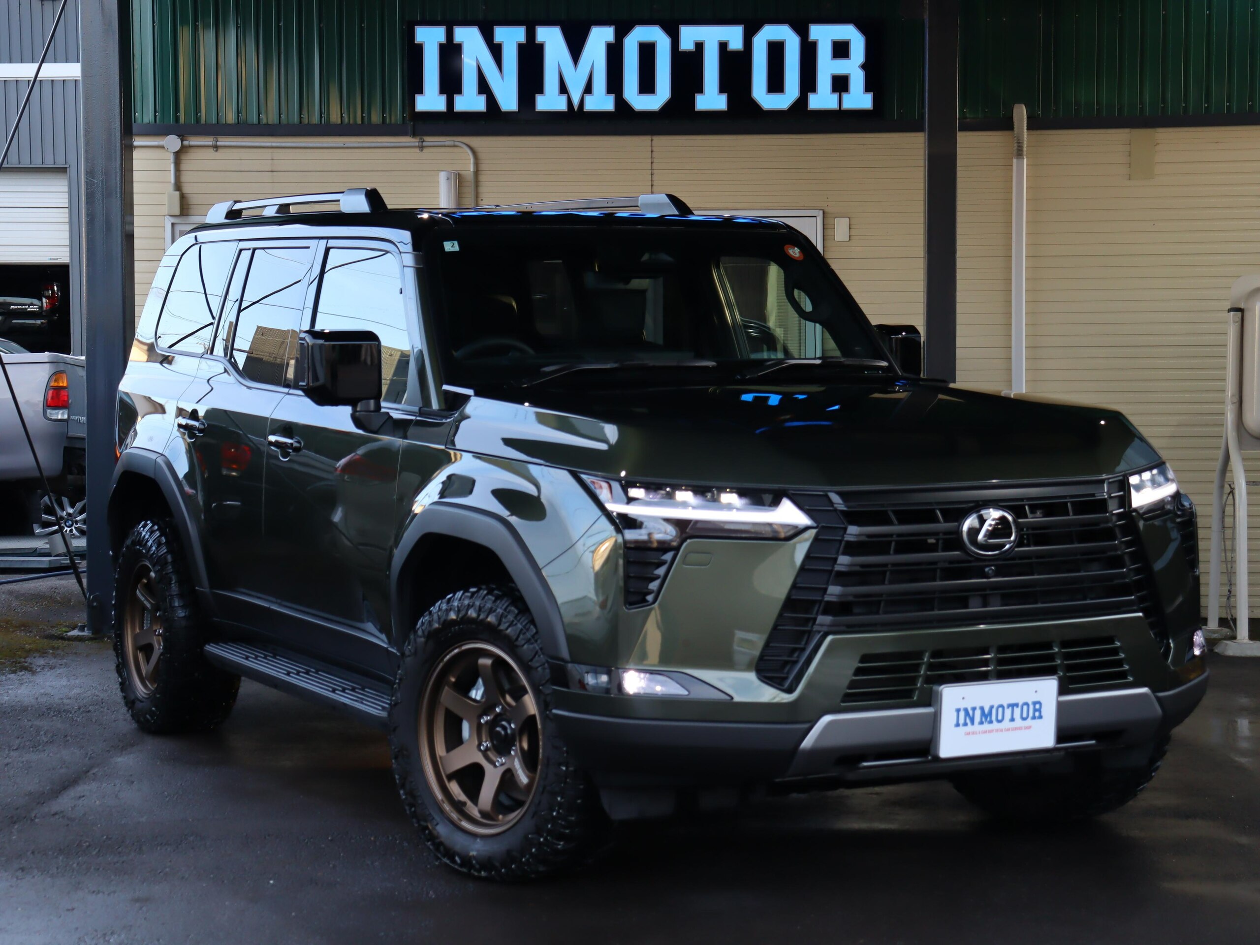 Lexus GX550 OverTrail Plus 4WD RAYS TE37 One Owner New Car Warranty Transfer Limited Edition of 100 Units (Terrain Khaki Mica Metallic & Black)