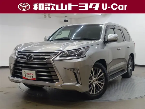 Lexus LX 570 4WD Panoramic View Sunroof Cool Box BSM HUD Cold Weather Package Genuine Navigation Black Leather Seats (Dark Silver Metallic)