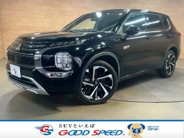 Mitsubishi Outlander PHEV 2.4 P 4WD One Owner/BOSE/Leather Seats/360 Camera/Smartphone Link Navi TV/My Pilot/Genuine Leather Seats/Front & Rear Seat Heaters/Memory Power Seats/Electric Hot Water Heater/Seats with Refresh Function/AC100V/BSM/Power Back Door (Black Mica) — thumbnail 1