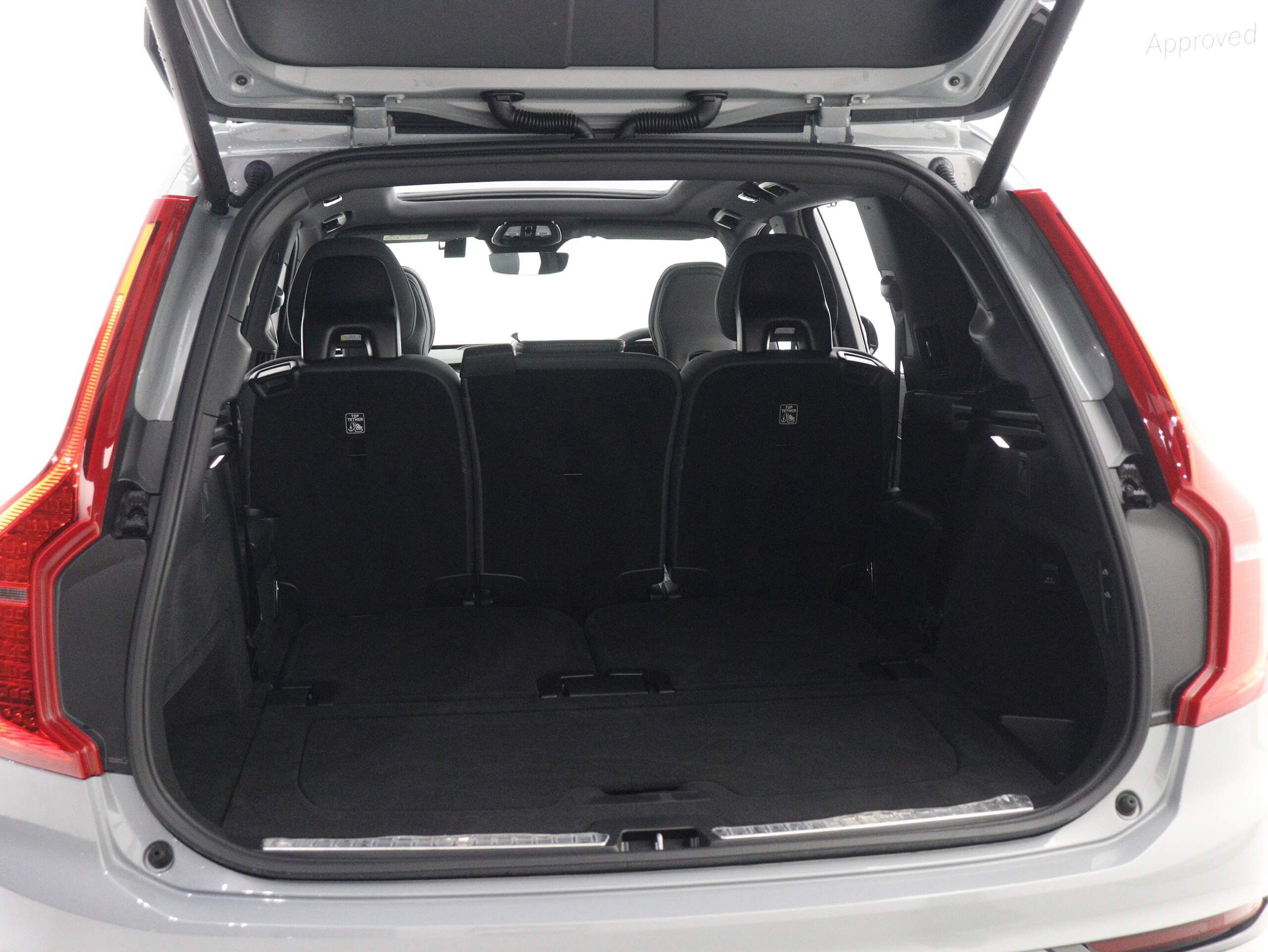 Volvo XC90 Ultimate T8 AWD Plug-in Hybrid 4WD PHEV Sunroof B&W Air Suspension 2025 Model 3-Row 7-Seater Google Built-in Dashcam Crystal Shift Knob Grey Ash Wood Panel Front & 2nd Row Seat Heaters 22-inch AW Relaxation Function 360° Camera (Vapor Grey Metallic) — photo 9