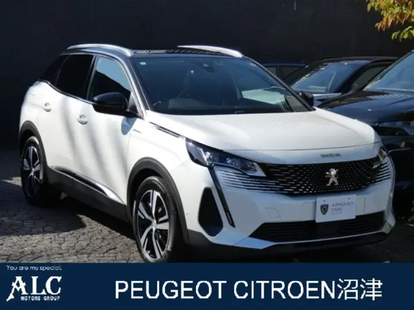 Peugeot 3008 GT Hybrid4 4WD Certified Used Car with Warranty and Maintenance, Demo Car, ETC, Dashcam, Backup Camera, Power Seats, Collision Mitigation Braking, Idling Stop, Obstacle Sonar, Lane Keep Assist, Adaptive Cruise Control, LED Lights, Genuine Wheels, Sunroof (Pearl White) — thumbnail 1