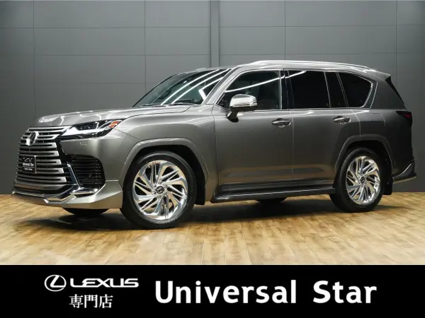 Lexus LX600 4WD Reiwa 5 Registered Model/Manganese Luster (OP Color)/LEXUS Safety System+A/Modellista Aero & 22-inch Wheels/Mark Levinson/R-Enter/Panoramic View Camera/Genuine Leather/SR/Digital Inner Mirror/P-Back Door/ETC (Manganese Luster)