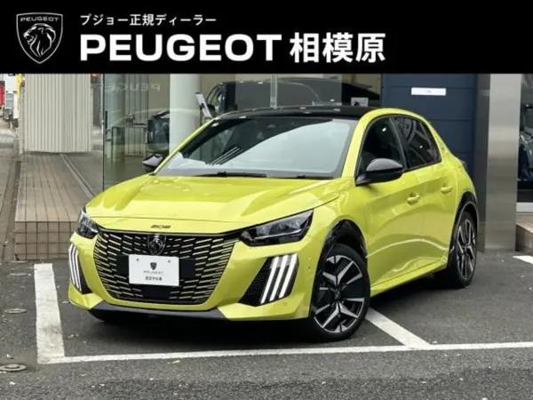 Peugeot 208GT with New Car Warranty Transfer, Front/Rear Dashcam, Active Safety Brake, Active Cruise Control, Lane Positioning Assist, Lane Keep Assist, Wide Back Eye Camera, Leather-Wrapped Small Diameter Steering Wheel (Agueda Yellow) — thumbnail 1