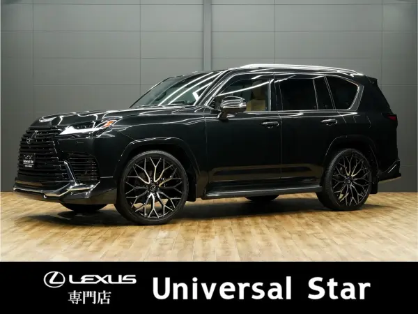 Lexus LX600 4WD Universal Design 24-inch Wheels / One Owner / Non-smoking / Indoor Storage / MacRib / R-Enter / Modellista Aero & Step / Grill Black Wrapping / Panoramic View Camera / Wireless Charging / Genuine Leather / SR / Digital Mirror / Power Back Door / ETC (Graphite Black Glass Flake) — thumbnail 1