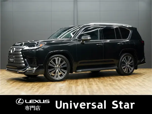 Lexus LX600 4WD One Owner / Non-Smoking / Indoor Storage / Mark Levinson / Rear Entertainment / Modellista Aero / OP22in Wheels / Panoramic View Camera / Wireless Charging / Genuine Leather Seats / SR / Digital Inner Mirror / Power Back Door / Dashcam / ETC (Graphite Black Glass Flake)