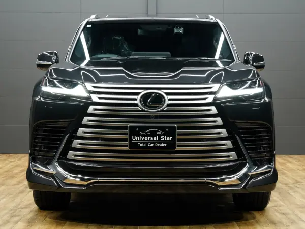 Lexus LX600 4WD One Owner / Non-Smoking / Indoor Storage / Mark Levinson / Rear Entertainment / Modellista Aero / OP22in Wheels / Panoramic View Camera / Wireless Charging / Genuine Leather Seats / SR / Digital Inner Mirror / Power Back Door / Dashcam / ETC (Graphite Black Glass Flake) — photo 9
