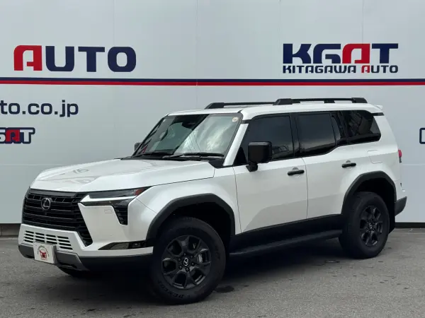 Lexus GX550 OverTrail Plus 4WD One Owner Mark Levinson Sound Digital Inner Mirror 14-inch Navigation Full-Seg TV Panoramic View Monitor Sunroof Cool Box Roof Rail Leather Seat & Heater & Cooler (Sonic Quartz)