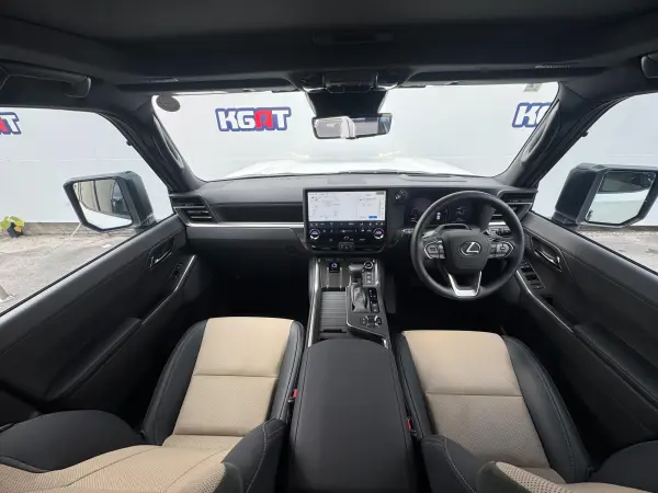 Lexus GX550 OverTrail Plus 4WD One Owner Mark Levinson Sound Digital Inner Mirror 14-inch Navigation Full-Seg TV Panoramic View Monitor Sunroof Cool Box Roof Rail Leather Seat & Heater & Cooler (Sonic Quartz) — photo 7