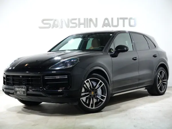 Porsche Cayenne Turbo Tiptronic S 4WD Sports Chrono Package BOSE Sound Left-Hand Drive 21-inch Turbo AW 18-way Adaptive Sports Seats PASM Beige Leather Interior Panoramic Roof ACC Seat Heater White Calipers (Black) — thumbnail 1