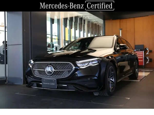 Mercedes-Benz E-Class Wagon E220 d Avantgarde AMG Line Package (ISG equipped model) Diesel Turbo MP202401 Certified Used Car 2 Year Warranty / Digital Interior Package / Leather Exclusive Package / Advanced Package / Sliding Roof / Front and Rear Dashcam / Head-Up Display / Burmester Sound / Air Balance Package (Obsidian Black) — thumbnail 1