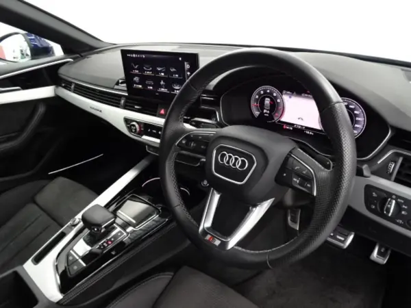 Audi A5 Sportback 45 TFSI Quattro S Line 4WD with Factory Navigation, Bang & Olufsen 3D Sound, Full-Seg TV, Smartphone Interface, Side Assist, Lane Assist, Adaptive Cruise Assist, Matrix LED Headlights, Surround View Camera (Navarra Blue Metallic) — photo 9