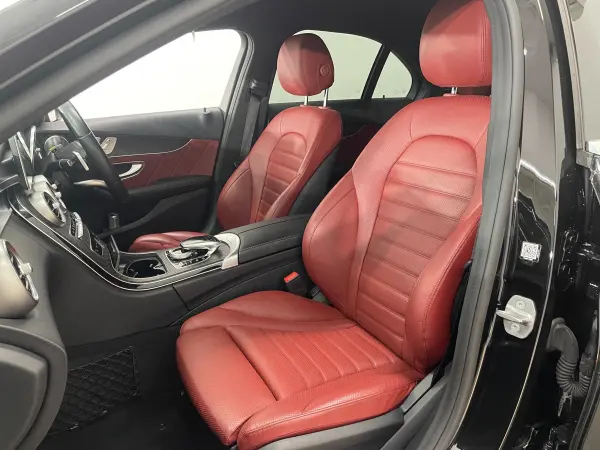 Mercedes-Benz C-Class C220d Laureus Edition Sports Plus Package Diesel Turbo Late Model Leather EX Radar P Genuine Navi Digital Terrestrial 360 Camera Red Leather Seat Heating/Cooling Power Seat Paddle Shift LED DSRC Bluetooth HUD Burmester PTS Power Rear Gate Keyless GO Non-Smoking Car 18AW (Obsidian Black) — photo 9