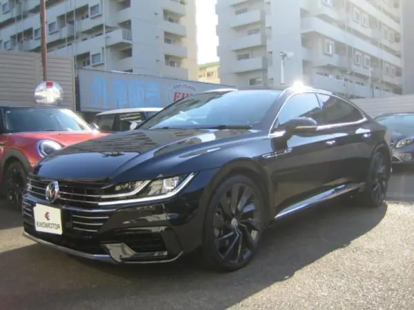 Volkswagen Arteon TSI 4Motion R-Line Advance 4WD Black Leather Power Seats Seat Heater ACC HUD Genuine Navigation Full-Seg TV Around View Monitor Auto Trunk Park Sensors LED Headlights (Black)