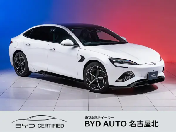 BYD Seal AWD - Certified Used Car / Registered Unused Vehicle / Adaptive Cruise Control / 360-Degree Camera / Collision Mitigation Braking / Apple CarPlay / Android Auto / Seat Heater / Seat Cooler / Glass Roof (White) (Aurora White) — thumbnail 1