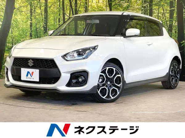 Suzuki Swift Sport 1.4 with Display Audio, B-Camera, Collision Mitigation, Blind Spot Monitor, Seat Heater, Radar Cruise Control, LED Headlights, Genuine 17-inch Alloys, Clearance Sonar, ETC (Pure White Pearl) — thumbnail 1