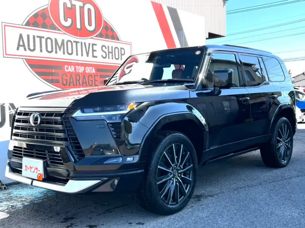 Lexus GX550 Version L 4WD Modellista Auto Step One-Owner Non-Smoking Car 22-inch Alloy Wheels Glass Roof Brown Interior All-Around Monitor Bluetooth Audio ETC 3-Row Seats (Graphite Black Glass Flake)