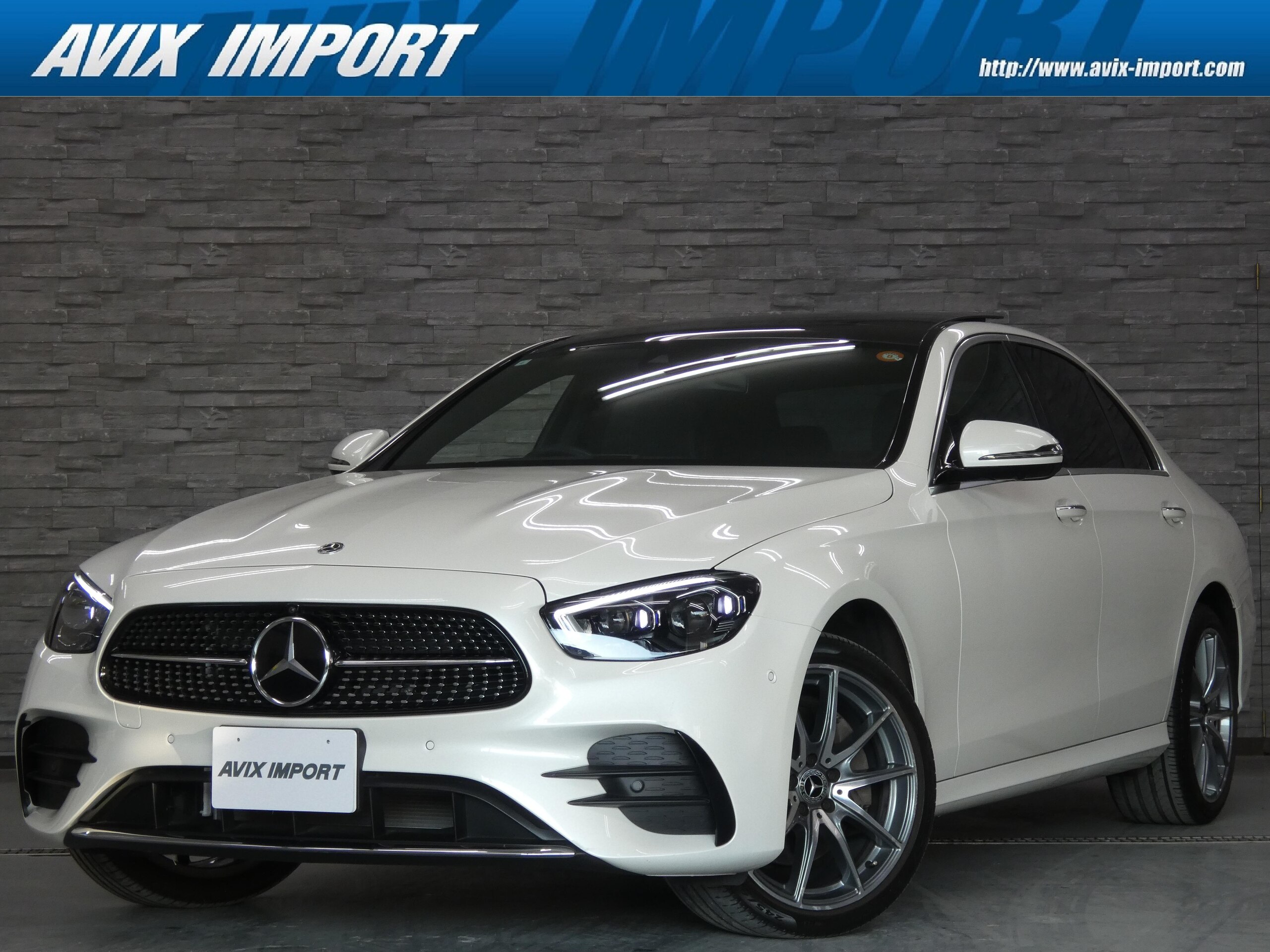 Mercedes-Benz E-Class E300 Sport Facelift Exclusive Package Panoramic Roof Black Nappa Leather Heated Seats MBUX AR Navigation Burmester Surround Camera & PTS HUD & RSP Multibeam LED Air Balance Package Power Trunk Air Suspension Genuine 19AW Non-Smoker One Owner (Diamond White)