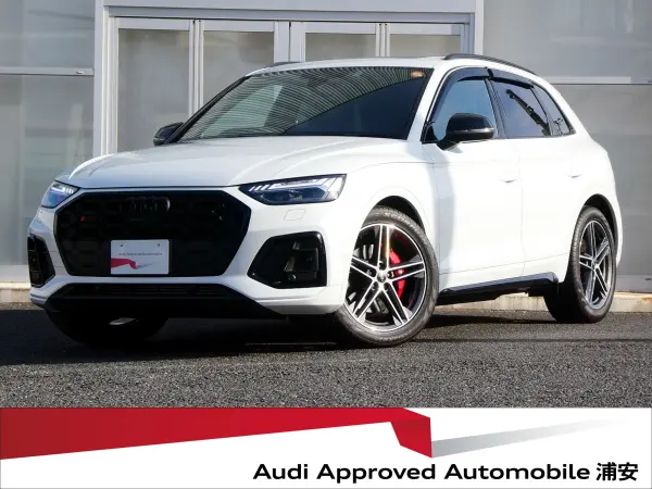 Audi SQ5 3.0 4WD Certified Used Car with Panoramic Sunroof, TV Tuner, Air Suspension, Black Styling Package, Red Brake Calipers, Comfort Package, Assistance Package, 1-Year Certified Used Car Warranty (Glacier White Metallic) — thumbnail 1