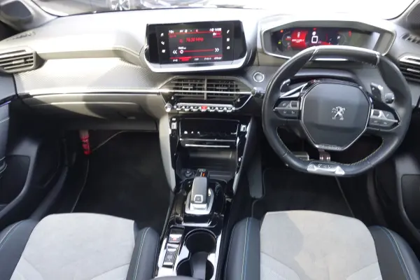 Peugeot 208GT Certified Used Car 1-Year Warranty Glass Roof Dashcam Aftermarket Wheels & Studless Tires OEM Wheels & Normal Tires Automatic Emergency Braking LED Headlights Backup Camera CarPlay & Android Auto (Black) — photo 8