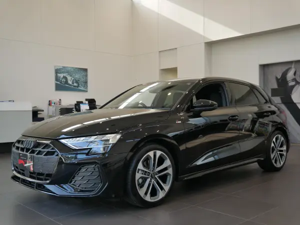 Audi A3 Sportback 30 TFSI S Line Certified Used Car S Line Plus Package Leather Seat Package TV Tuner Convenience & Assistance Package Black Audi Rings & Black Styling Package Navigation Package (Mythos Black M (0E))