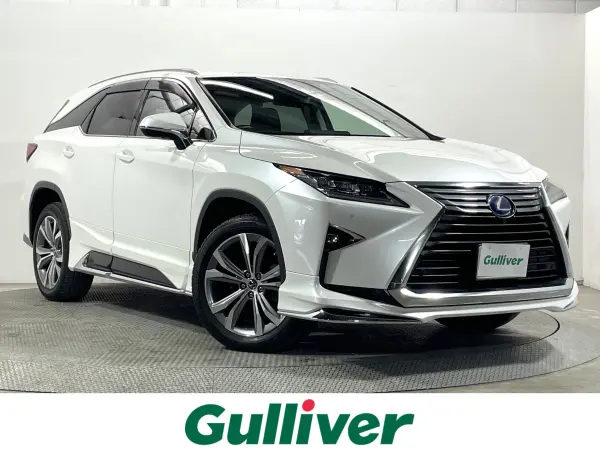 Lexus RX450hL 4WD Modellista Aero Black Leather Seats Triple LED Headlights Genuine 12.3-inch Navi TV 360 Camera Head-Up Display Digital Inner Mirror Power Seats/Heater/Air Conditioning Power Rear Gate Radar Cruise Control Pre-Collision System Lane Assist BSM (Sonic Quartz:085)