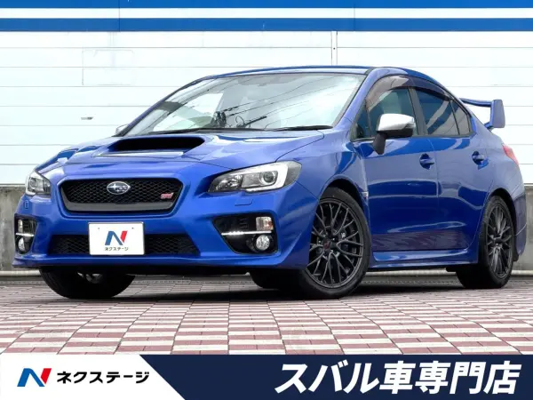 Subaru WRX STI 2.0 4WD Non-Smoking STI Tower Bar Panasonic SD Navigation Brembo Caliper Smart Key SI-DRIVE ETC Half Leather Seat Large Rear Spoiler Genuine 18-Inch Alloy LED Headlight (WR Blue Pearl)