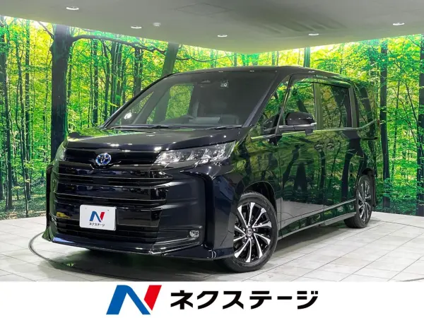 Toyota Noah 1.8 Hybrid S-Z Non-Smoking Car, Comfort Convenience Package, Rear Seat Monitor, Dual Power Sliding Doors, Genuine 10.5-inch Navigation, Backup Camera, Safety Sense, Power Rear Gate, Dash Cam, ETC, Half Leather, Seat Heaters, LED Headlights, Genuine 17-inch AW (Attitude Black Mica) — thumbnail 1