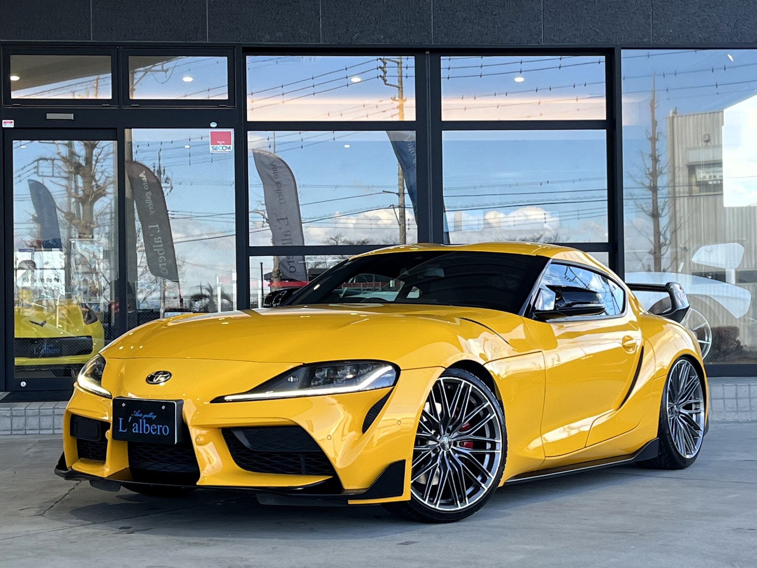 Toyota Supra 3.0 RZ 3L Turbo with Lowering Kit, OZ Racing Wheels, Cusco Strut Bar, Black Leather Power Seats, Factory Navigation, ETC (Lightning Yellow)