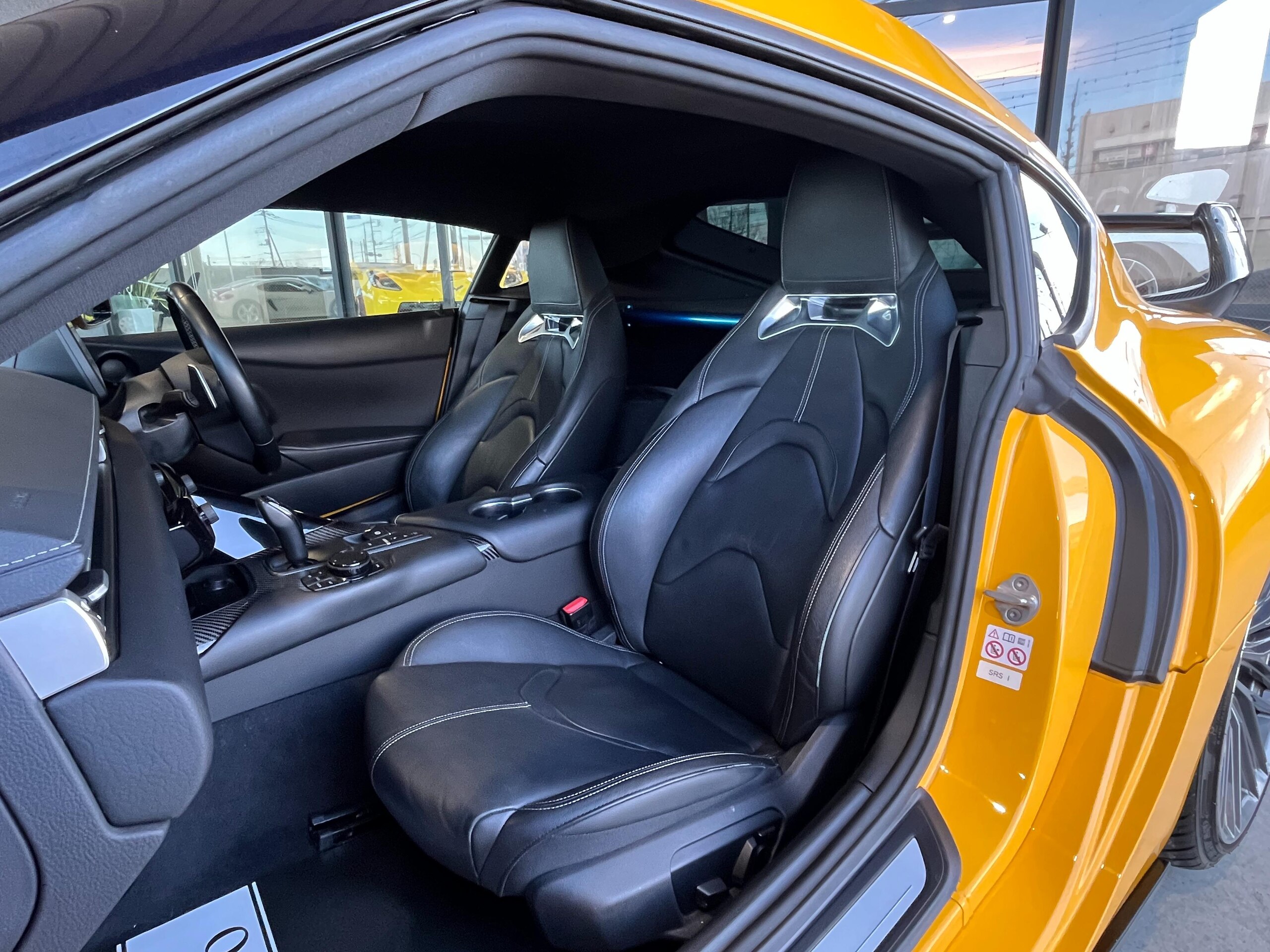 Toyota Supra 3.0 RZ 3L Turbo with Lowering Kit, OZ Racing Wheels, Cusco Strut Bar, Black Leather Power Seats, Factory Navigation, ETC (Lightning Yellow) — photo 9