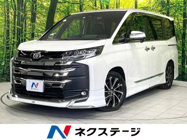 Toyota Noah 2.0 S-Z Non-Smoking Car Modellista Aero Comfort Convenience Package Genuine 10.5-inch Navigation Power Rear Gate Front & Middle Seat Heaters Safety Sense Both Side Power Doors Dashcam ETC LED Headlights Genuine 17-inch AW Radar Cruise Control (White Pearl Crystal Shine) — thumbnail 1