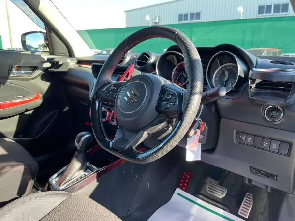 Suzuki Swift Sport 1.4 with Safety Package, Aftermarket Aero, TEIN Coilovers, Monster Sports Carbon GT Wing, HKS Exhaust, HKS Air Cleaner, BLITZ Strut Bar, Aftermarket LED Tail Lamps, Factory 8-inch Navigation, 360-Degree Camera, Suzuki Safety Support, Adaptive Cruise Control (Premium Silver Metallic) — photo 8