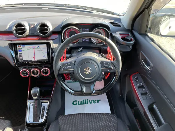 Suzuki Swift Sport 1.4 with Safety Package, Aftermarket Aero, TEIN Coilovers, Monster Sports Carbon GT Wing, HKS Exhaust, HKS Air Cleaner, BLITZ Strut Bar, Aftermarket LED Tail Lamps, Factory 8-inch Navigation, 360-Degree Camera, Suzuki Safety Support, Adaptive Cruise Control (Premium Silver Metallic) — photo 9