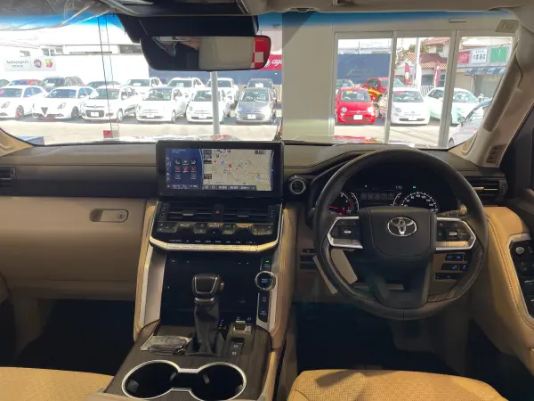 Toyota Land Cruiser 300 3.5 ZX 4WD Modellista Aero/Beige Leather/Memory Power Seat/Seat Heater & Ventilation/Rear Entertainment/Cool Box/Sunroof/Factory Navi TV/Panoramic View Monitor/Factory 20AW (Precious White Pearl) — photo 7