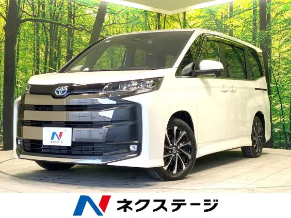Toyota Noah 1.8 Hybrid S-Z Non-Smoking Car Genuine 10.5-inch Navi Comfort Convenience Package Both Side Power Sliding Doors Collision Damage Mitigation System Seat Heater Backup Camera Half Leather Seat Dashcam ETC Corner Sensors LED Headlights (White Pearl Crystal Shine)