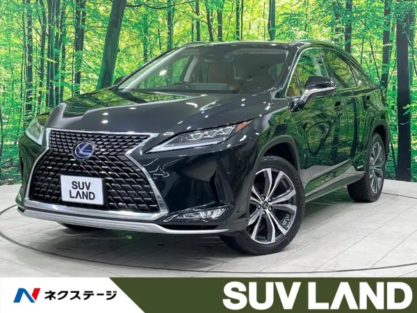 Lexus RX450h Version L 4WD Non-Smoking Car Panoramic Roof Genuine 12-inch Navigation Surround View Camera Blind Spot Monitor Brown Leather Radar Cruise Electric Rear Gate Seat Ventilation Full-Seg ETC Triple LED Headlights (Graphite Black Glass Flake) — thumbnail 1