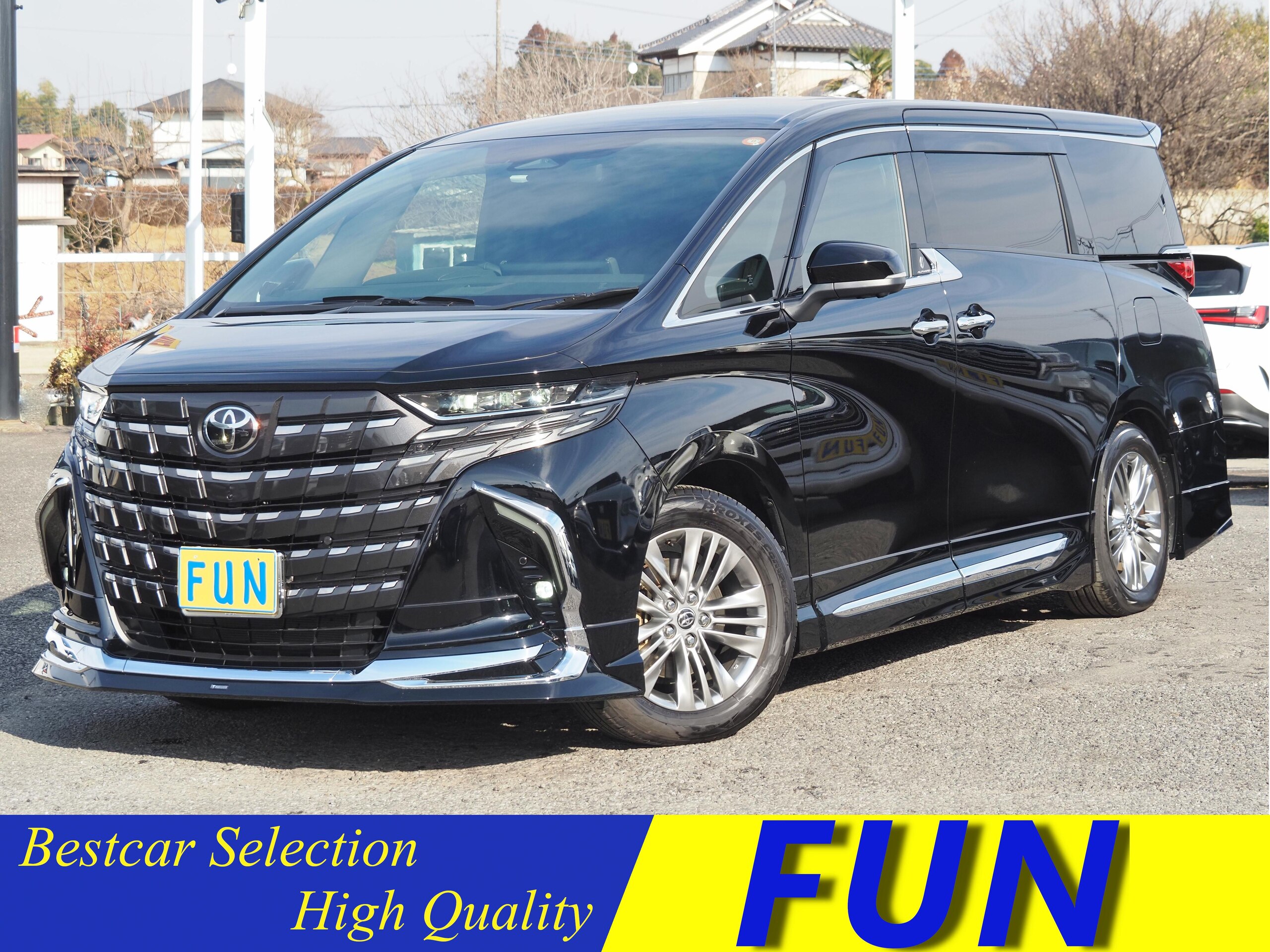 Toyota Alphard Hybrid 2.5 Z E-Four 4WD with Modellista Aero, Signature Illumination, Dual Moonroof, HUD, Cold Area Package, Safety Sense, BSM, D-Inner Mirror, All-Around Monitor, Dual Power Sliding Doors, Display Audio Plus, Black Leather Seats