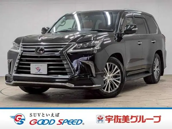 Lexus LX570 4WD Modellista Aero / 8-Seater / Cool Box / Sunroof / Brown Leather / Genuine 12.3-inch Navigation / Around View Monitor / Adaptive Cruise Control / Power Back Door / Seat Ventilation / Power Seat / Seat Memory / BSM / ETC (Starlight Black Glass Flake)