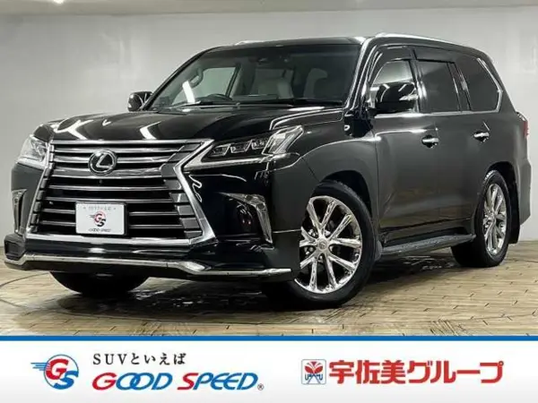 Lexus LX570 4WD Modellista Aero/Modellista 21-inch Alloy/Rear Entertainment/Mark Levinson/Sunroof/Leather Seats/Seat Heaters/Ventilation/Radar Cruise Control/LED Headlights/Cool Box (Starlight Black Glass Flake)