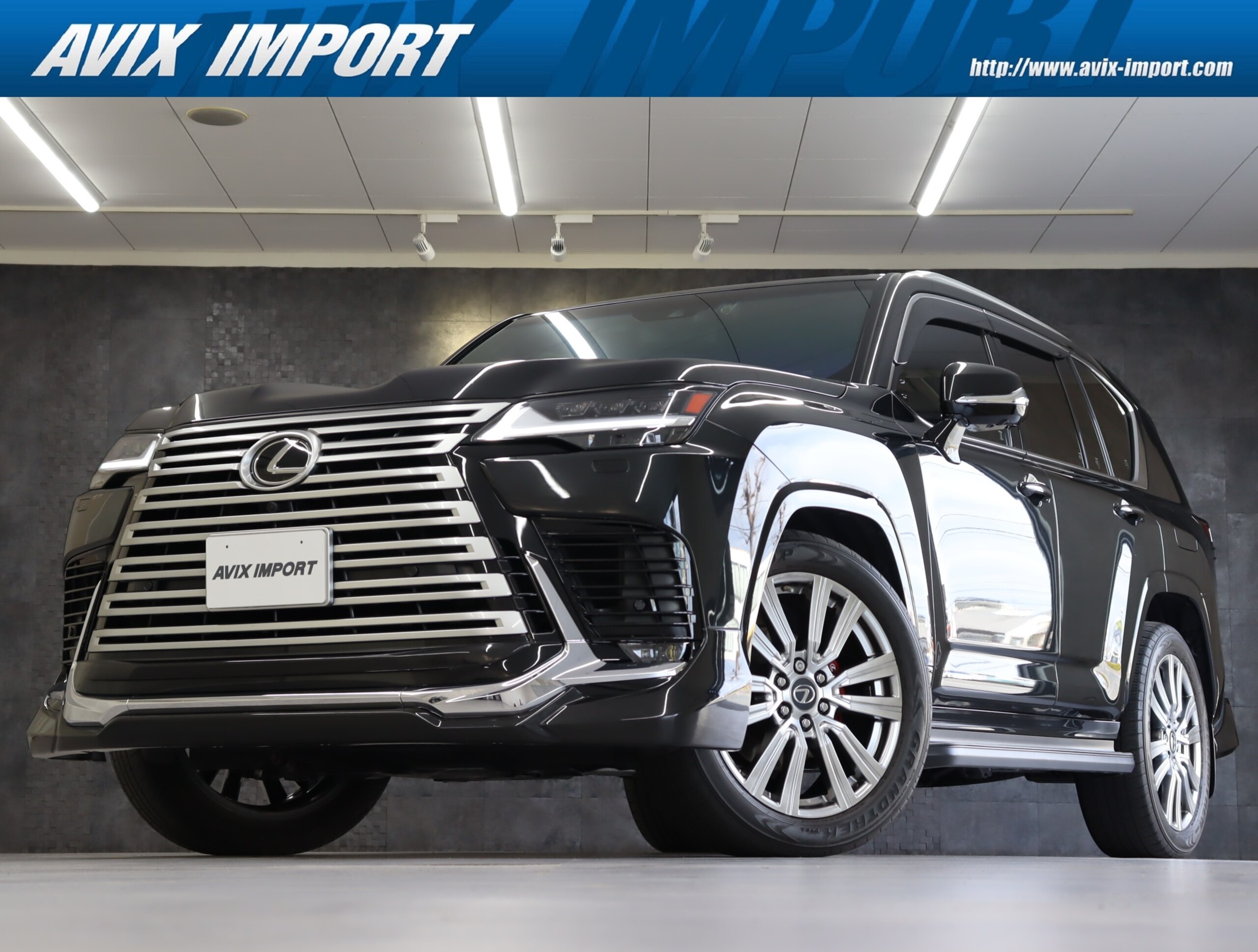 Lexus LX600 Executive 4WD Modellista Aero 4-Seater Black Leather Moonroof Mark Levinson Genuine Rear Entertainment Triple LED Headlights Navigation TV 360 Camera Seat Heater Ventilation Massage Lexus Safety System+ ACC PCS 22AW New Car Warranty