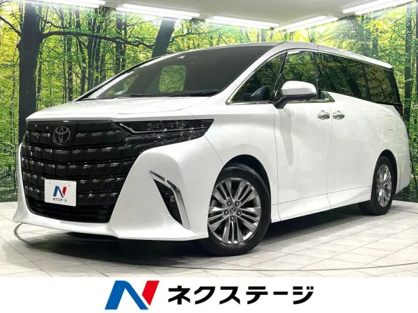 Toyota Alphard Hybrid 2.5 Z E-Four 4WD Glass Roof Dual Power Sliding Doors Genuine 14-inch Display Audio Rear Seat Monitor Backup Camera Collision Damage Mitigation System Radar Cruise Non-Smoking Vehicle Power Rear Gate Leather Seats 100V Outlet (Platinum White Pearl Mica) — thumbnail 1