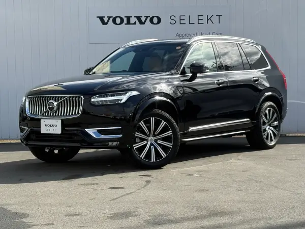 Volvo XC90 B6 AWD Inscription 4WD Certified Used Car / Amber Leather / Genuine Navigation / TV / Bluetooth / CarPlay / Front & Rear Seat Heaters / Steering Heater / Ventilation / Massage Function / 360 Camera / LED Headlights (Onyx Black Metallic) — thumbnail 1