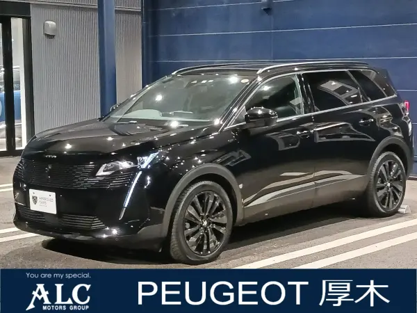 Peugeot 5008 GT BlueHDi Black Pack Diesel Turbo Certified Used Car Warranty Limited Edition Sunroof Genuine Navi Digital Terrestrial ETC Dashcam Power Seats Seat Heaters Genuine 19AW Smart Key Power Tailgate LED Headlights ACC Lane Keep Lumbar Support Non-Smoking Car (Perla Nera Black) — thumbnail 1