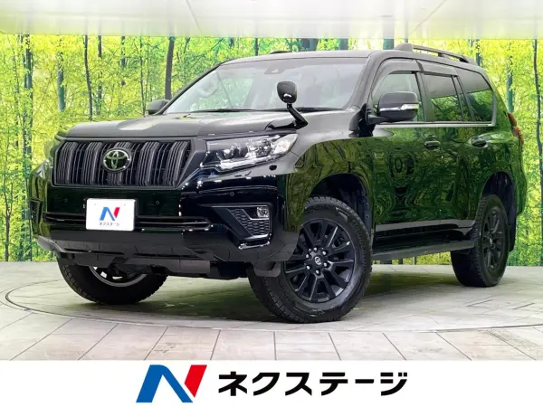 Toyota Land Cruiser Prado 2.7 TX L Package Matte Black Edition 4WD Non-Smoking Vehicle Collision Mitigation Sunroof Genuine 9-inch Navigation Backup Camera Roof Rails LED Headlights Cold Climate Specification (Black) — thumbnail 1