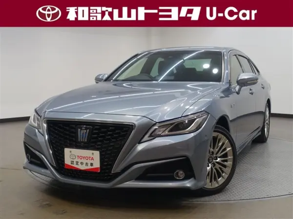 Toyota Crown Hybrid 3.5 S Leather Seats Navigation Full-Seg TV ETC B-Monitor Panoramic View Monitor Power Seats Seat & Steering Heater Blind Spot Monitor Head-Up Display CD/DVD/Radio (Grey Metallic)