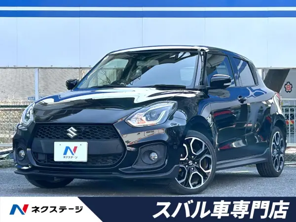 Suzuki Swift Sport 1.4 6-Speed MT 360 Camera Blind Spot Monitor Genuine SD Navi ETC Non-Smoking Push Start Seat Heater LED Headlights Genuine Leather-Wrapped Steering Wheel Genuine 17-inch Alloy Wheels (Super Black Pearl) — thumbnail 1