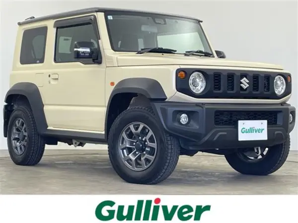 Suzuki Jimny Sierra 1.5 JC 4WD Safety Support Genuine SD Navigation Full Seg Back Camera LED Auto Light Cruise Control Seat Heater Genuine 15-inch Alloy Wheels Front/Rear Drive Recorder Smart Key ETC (Chiffon Ivory Metallic Black 2)