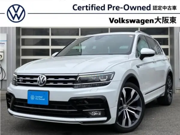 Volkswagen Tiguan TSI R-Line Dynaudio Certified Used Car with One-Year Warranty, Inspection, Seat Heater, Leather Seats, DCC, ACC, Lane Keep Assist, Around View Camera, Back Camera, Navigation, Discover (White) — thumbnail 1