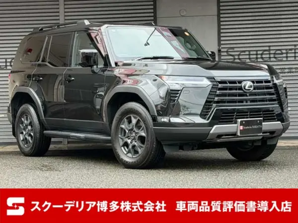 Lexus GX550 OverTrail Plus 4WD Digital Inner Mirror Cool Box Head-Up Display Lexus Teammate One Owner Non-Smoking Car (Black) — thumbnail 1